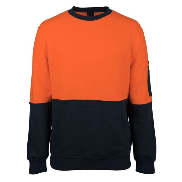 Hi-Vi (D+N) 310 Cotton Crew Neck Fleece Thumbnail