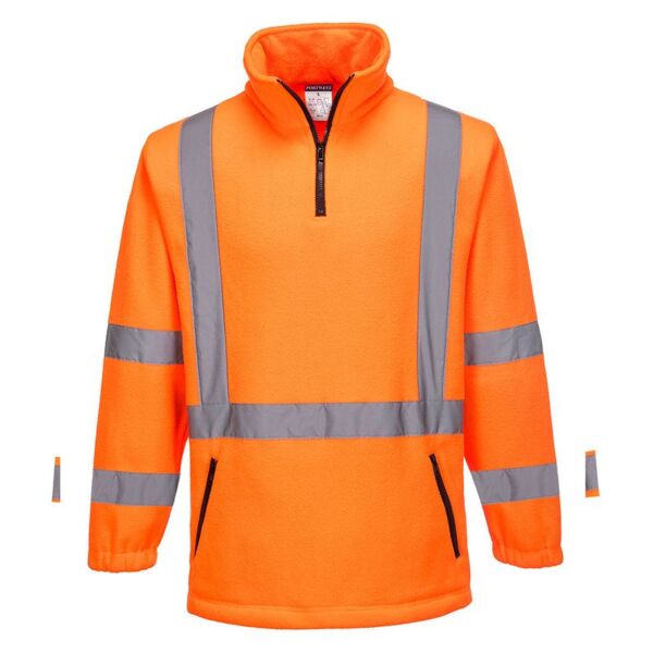 Hi Vis X Back 1/4 Zip Polar Fleece Thumbnail