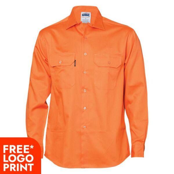 Cotton Drill Work Shirt - Long Sleeve Thumbnail