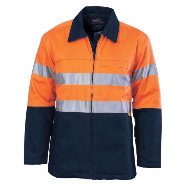 Mens HiVis Two Tone Protect or Drill Jacket with 3M R/ Tape Thumbnail